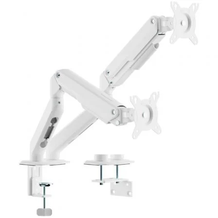 Aisens Soporte de Mesa Eco DT32TSR-439 para 2 Monitores 17-32 Pulgadas, Blanco